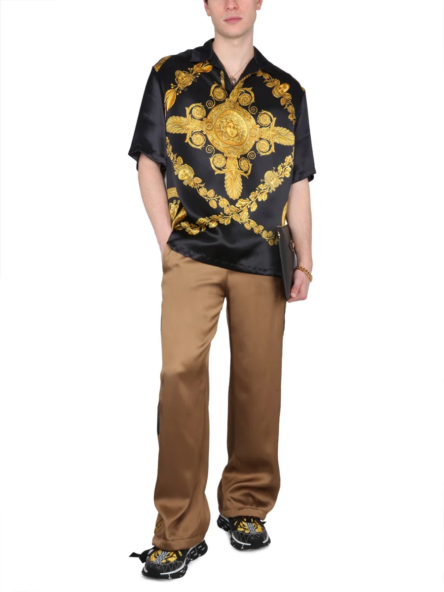 VERSACE Men's Barocco Print Track Pants - Image 2