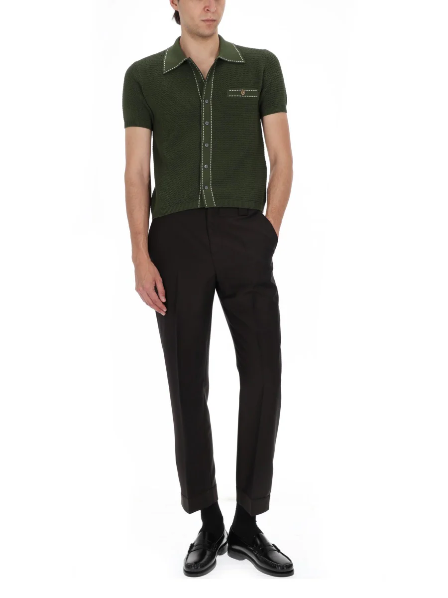 Versace Men's Mohair Blend Trousers - Image 4