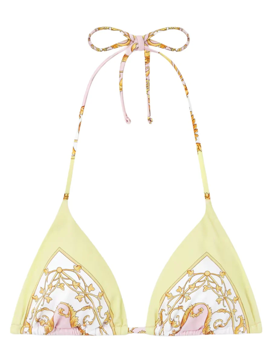 VERSACE Printed Bikini Top