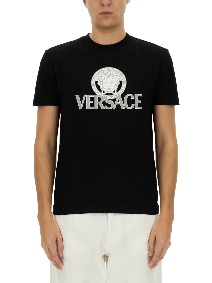 VERSACE Printed Cotton-Jersey T-Shirt - Image 2