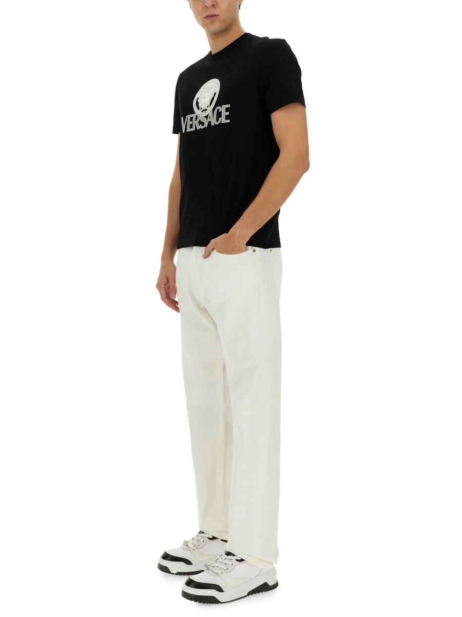 VERSACE Printed Cotton-Jersey T-Shirt - Image 4