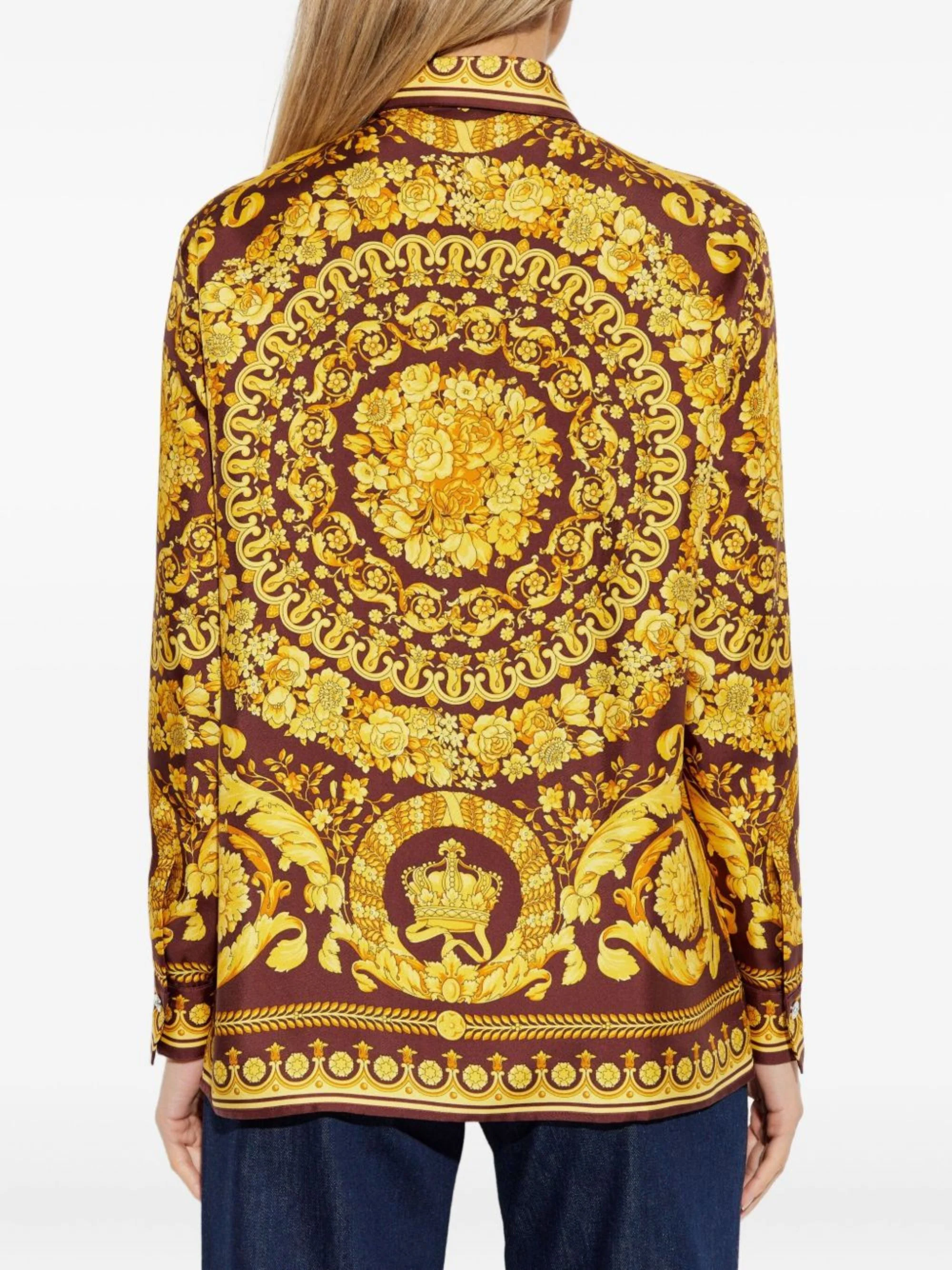 Versace Silk Blend Mini Shirt for Women - Image 3