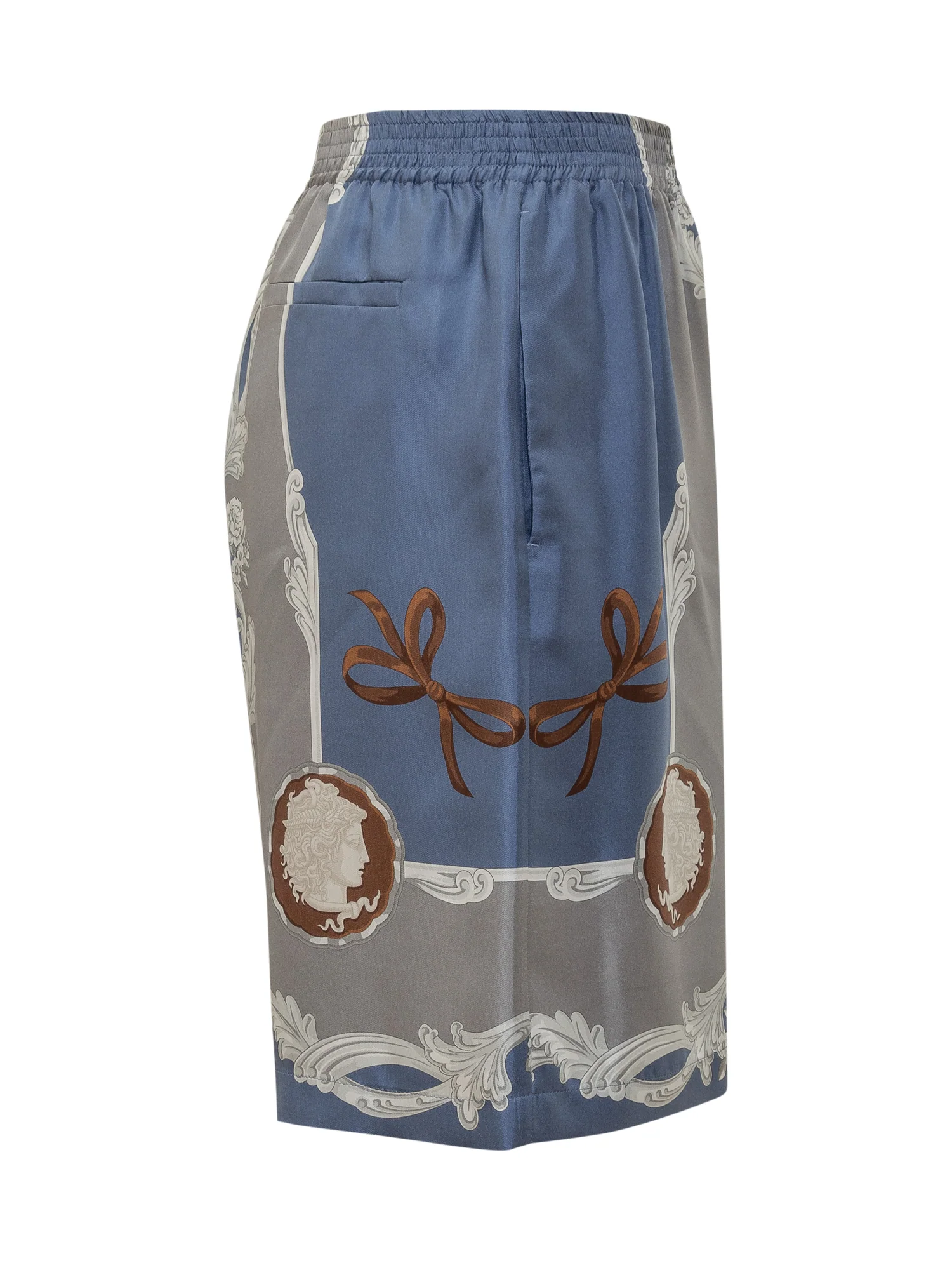 Versace Silk Cameo Mini Shorts - Image 3