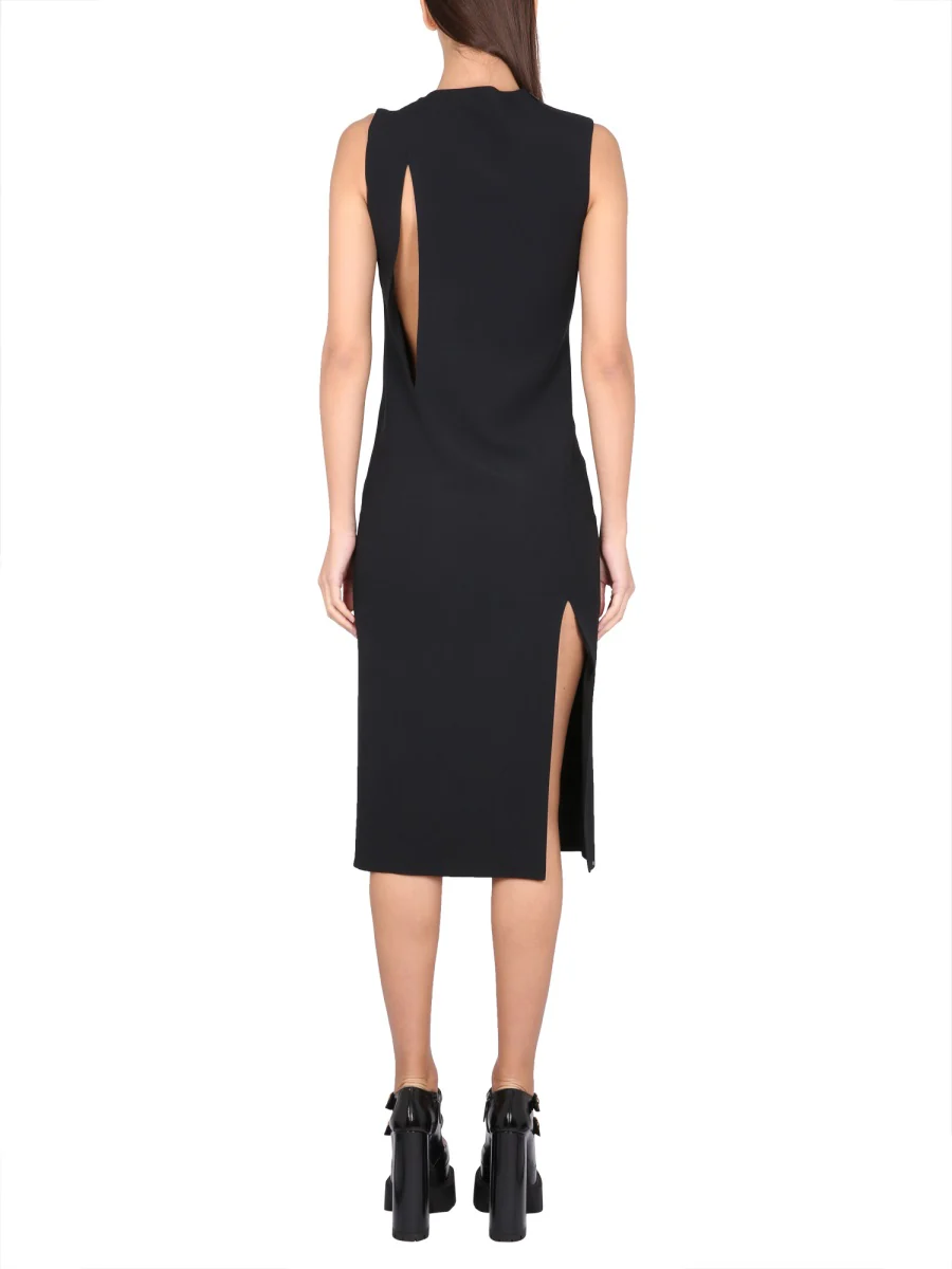 VERSACE Sleeveless Midi Dress with Cutouts - Image 3