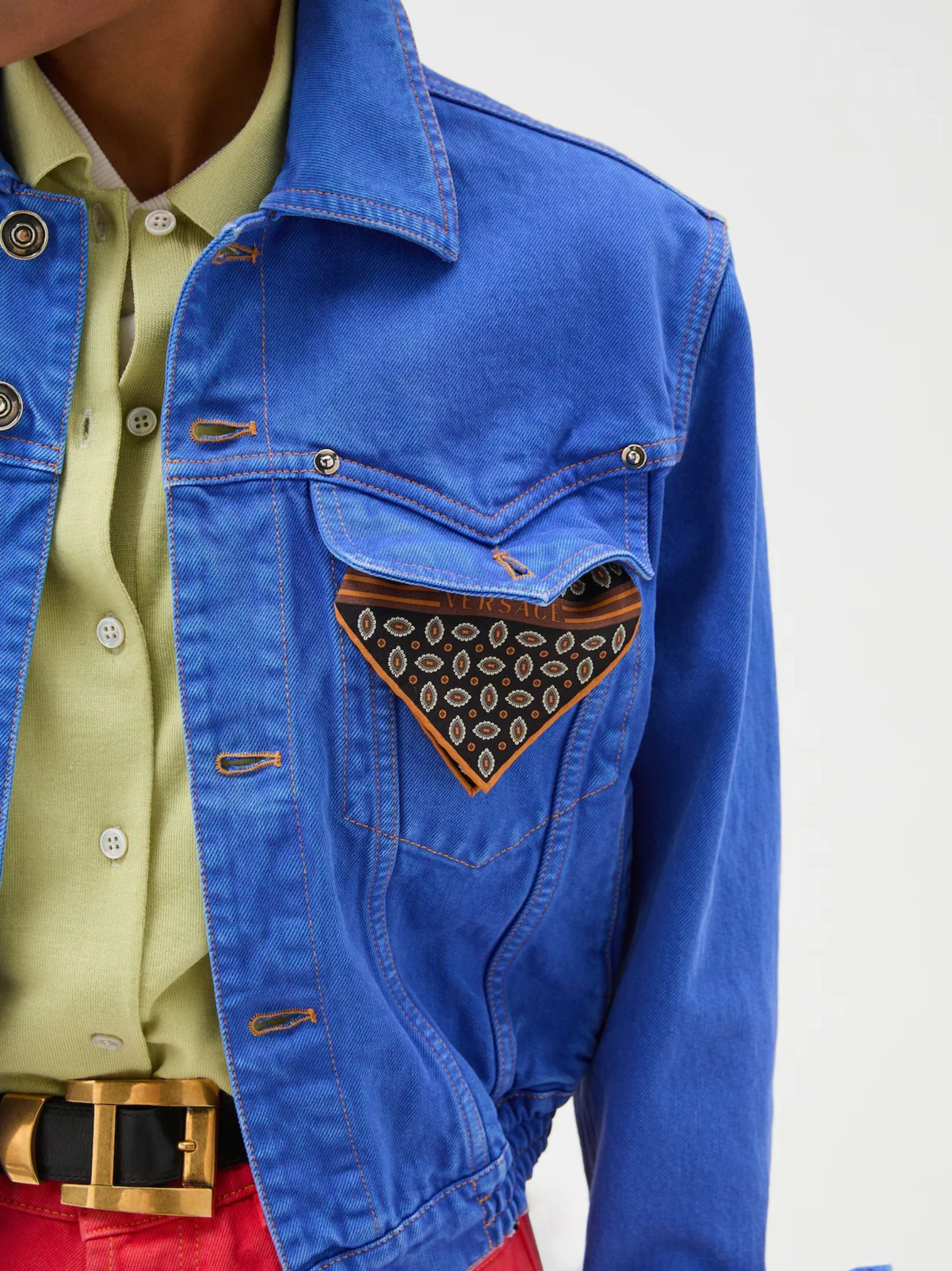 Versace Slim-fit Blouson with Medusa Accent - Image 4