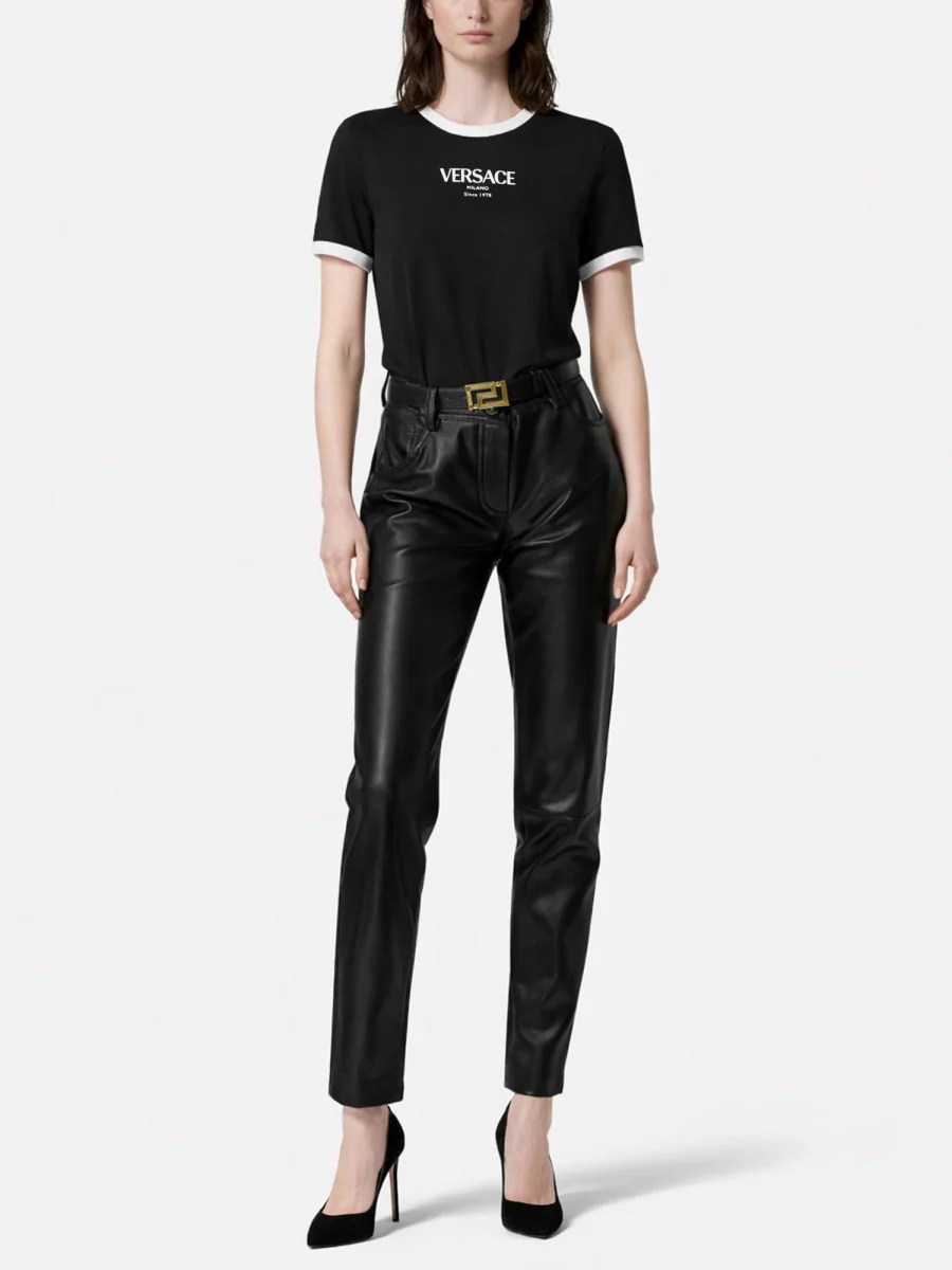 VERSACE Stretch Viscose-Jersey T-Shirt - Image 3