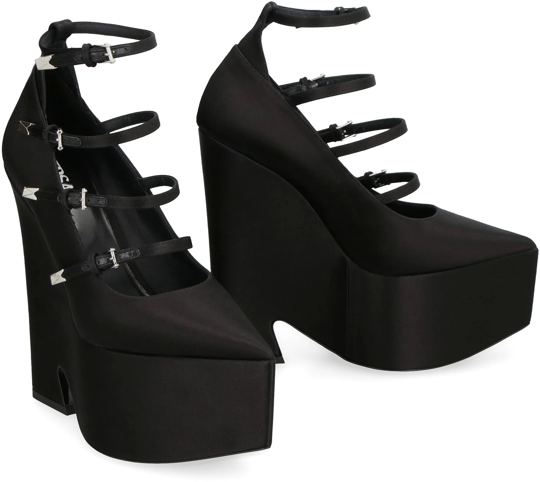 VERSACE Tempest Leather Platform Pumps - Image 3