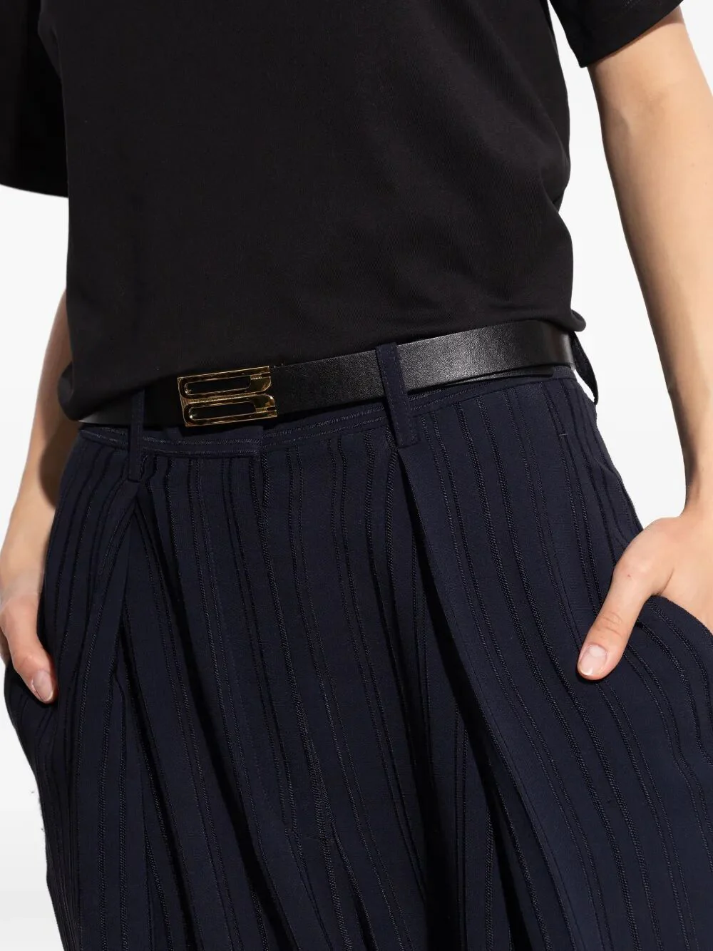 Victoria Beckham Regular Leather Belt for Women - Image 2