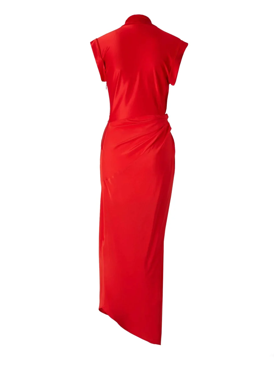 VICTORIA BECKHAM Twist in Silk Midi Dress - Image 2