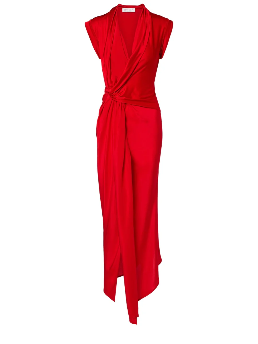 VICTORIA BECKHAM Twist in Silk Midi Dress - Image 3