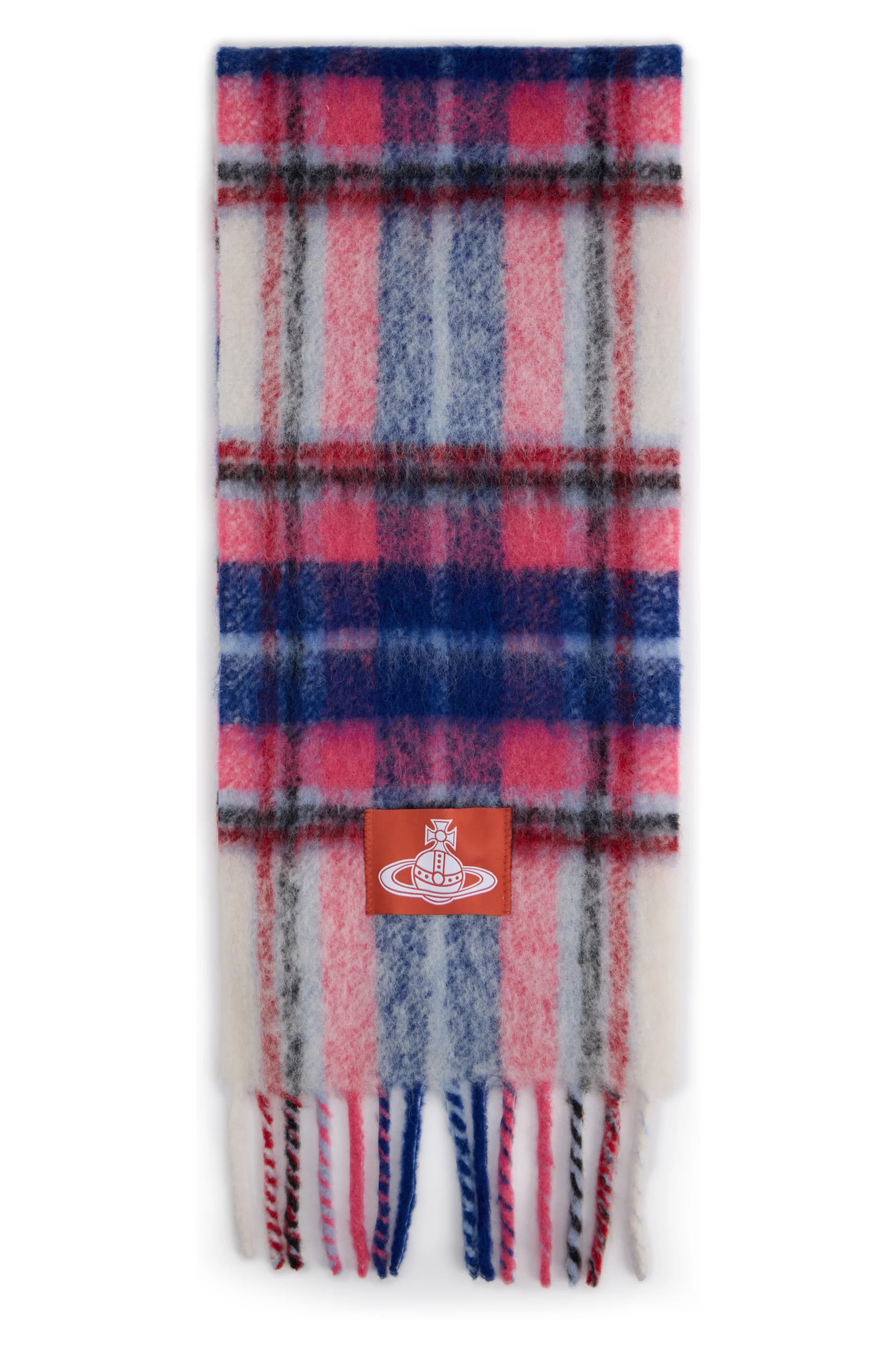 Vivienne Westwood Checkered Scarf with Fringes