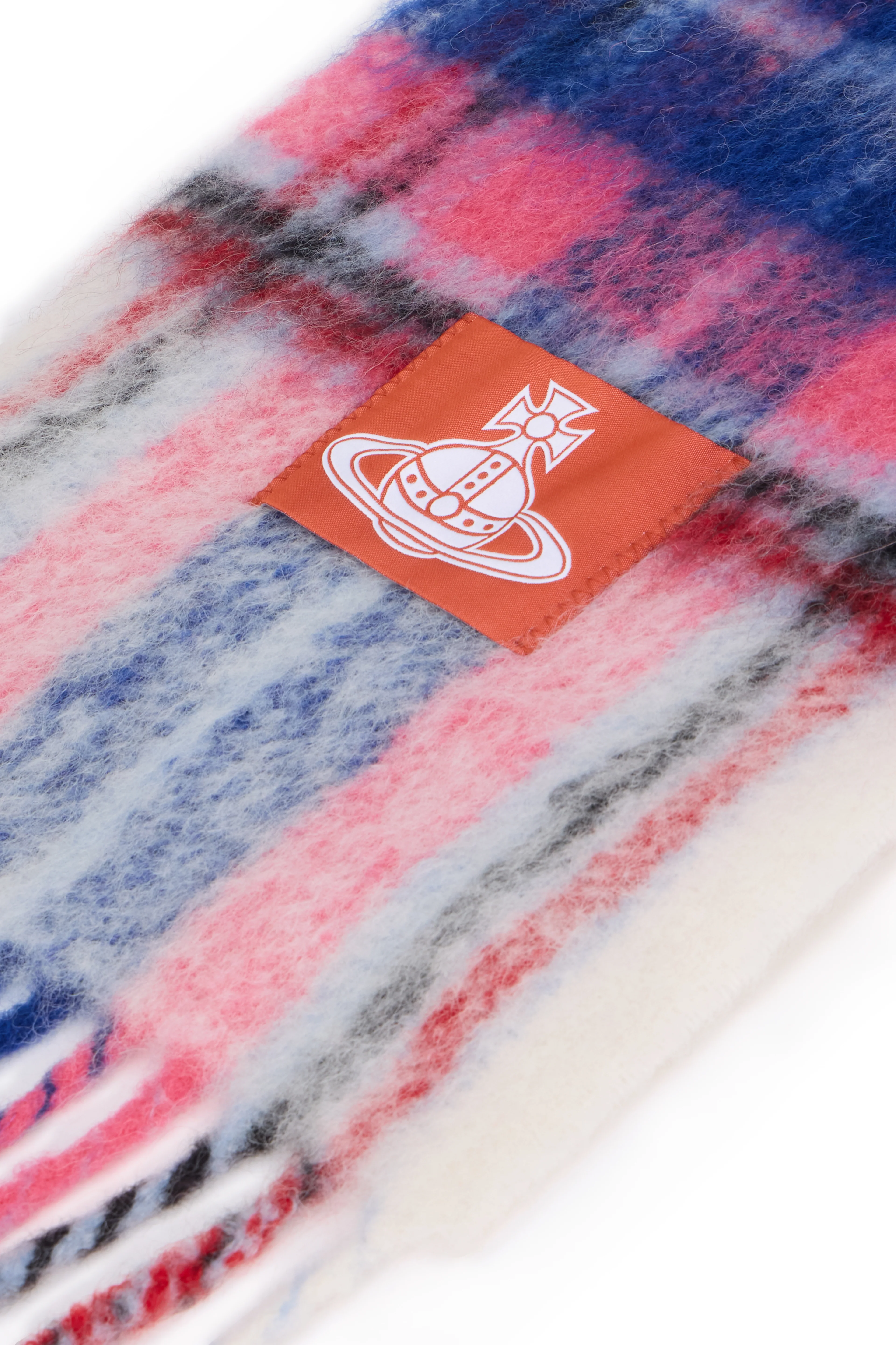 Vivienne Westwood Checkered Scarf with Fringes - Image 3
