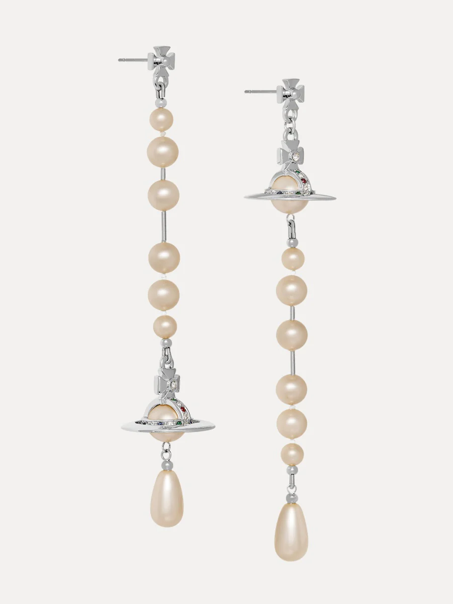 Vivienne Westwood Elegant Brass Mini Earrings - Image 4