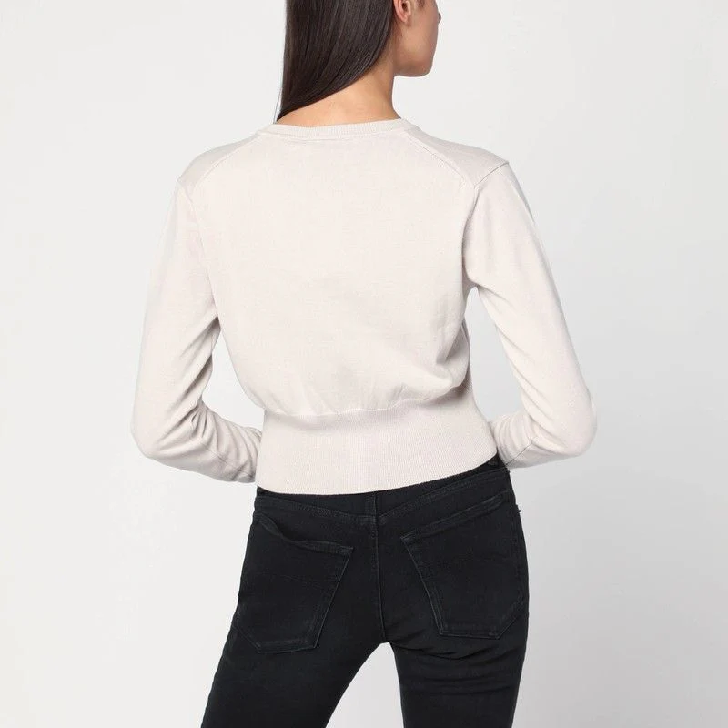 VIVIENNE WESTWOOD Embroidered-logo Crop-length Cardigan - Image 3
