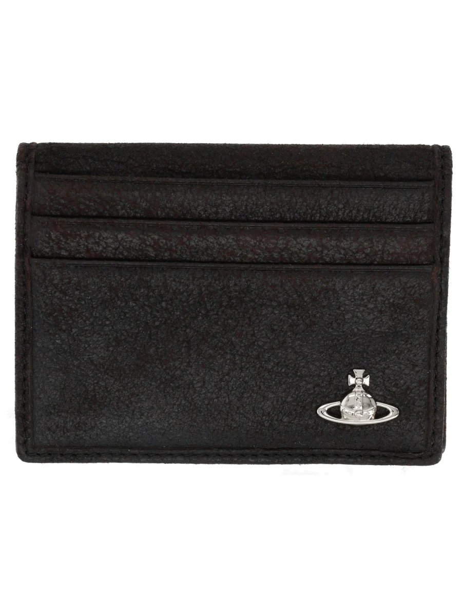 VIVIENNE WESTWOOD Logo Leather Cardholder