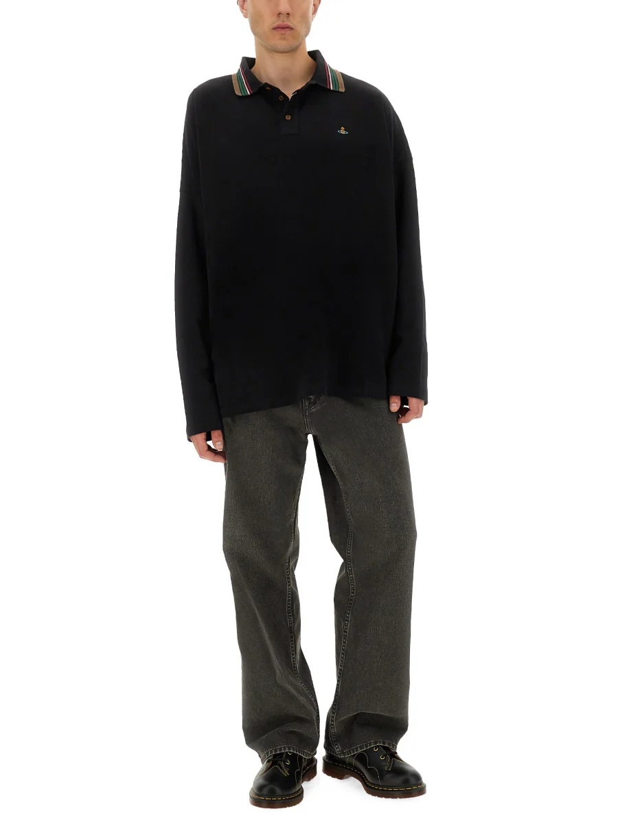 Vivienne Westwood Long-Sleeved Polo Shirt - Size L - Image 2