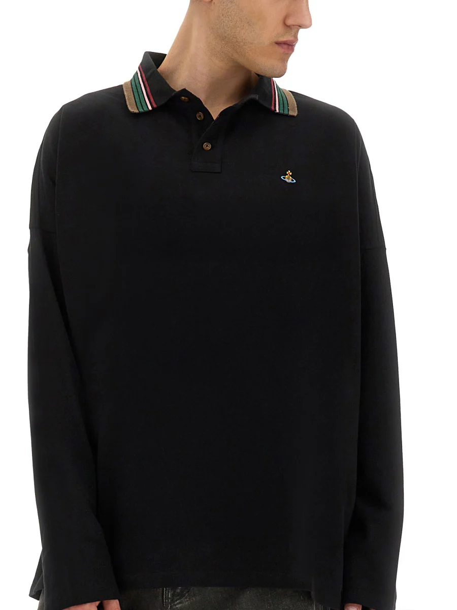 Vivienne Westwood Long-Sleeved Polo Shirt - Size L - Image 4