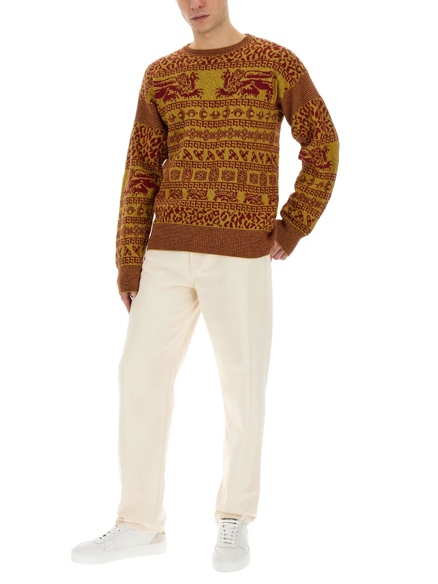 Vivienne Westwood Slim Fit Shirt with Intricate Lion Motifs - Image 2