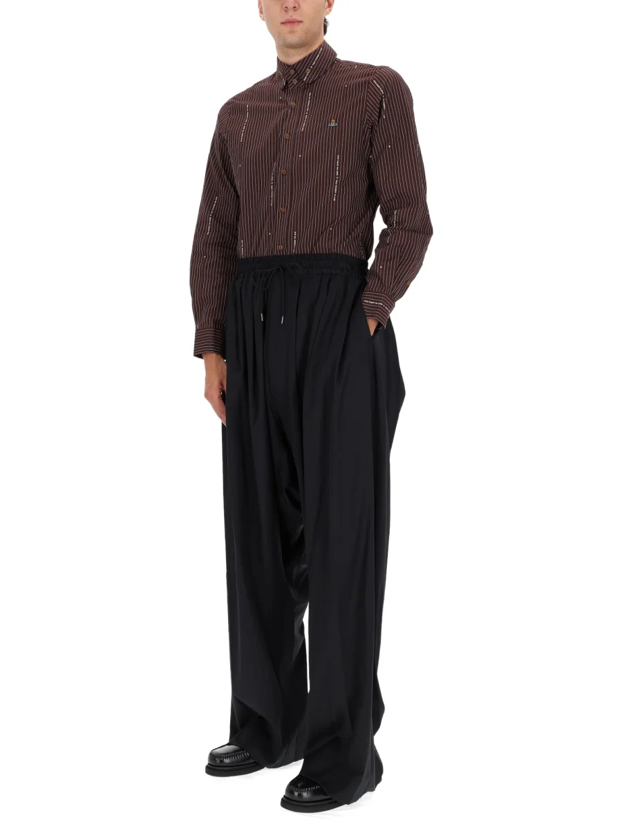 VIVIENNE WESTWOOD Striped Logo-embroidered Shirt - Image 2