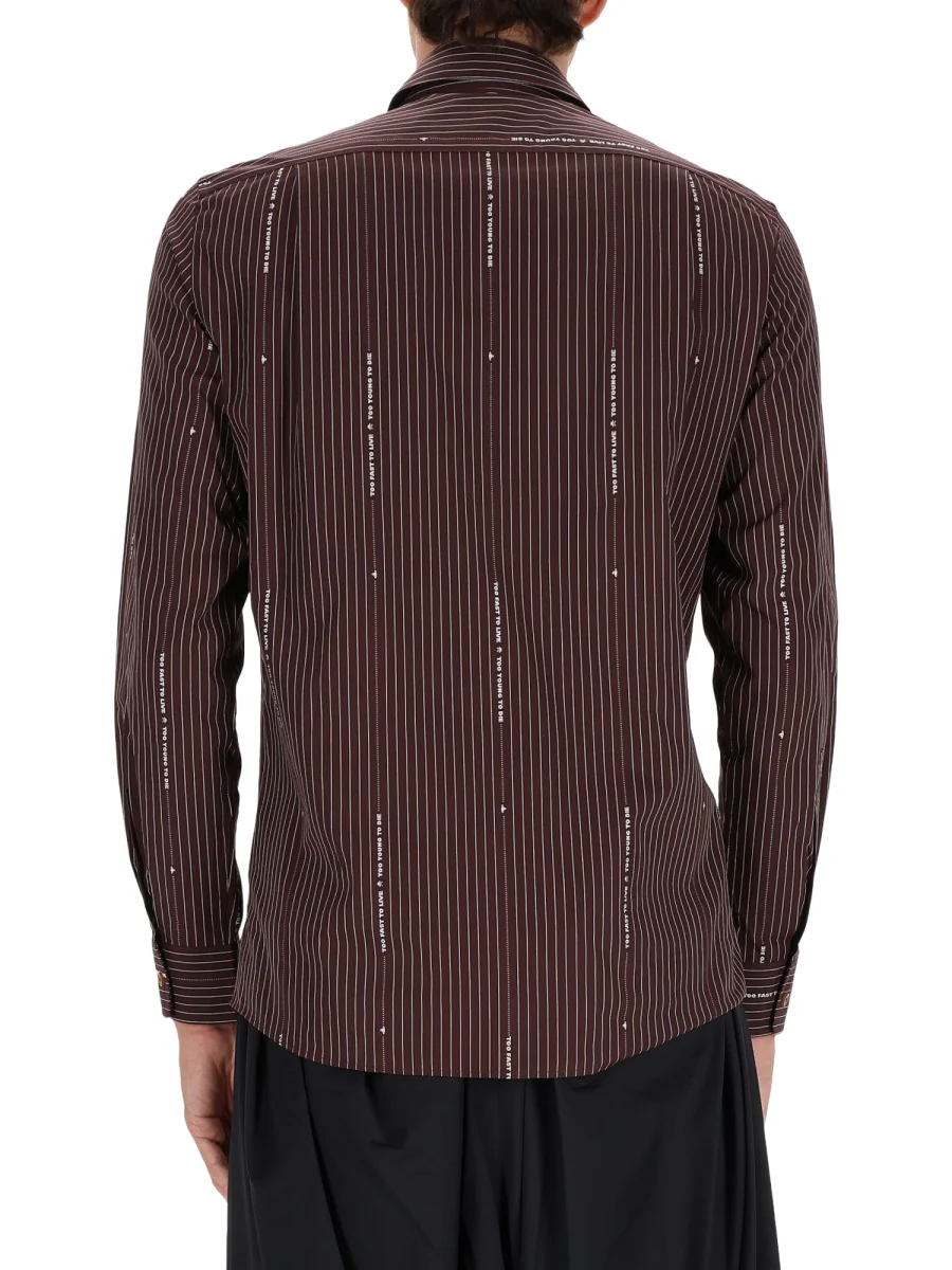 VIVIENNE WESTWOOD Striped Logo-embroidered Shirt - Image 7