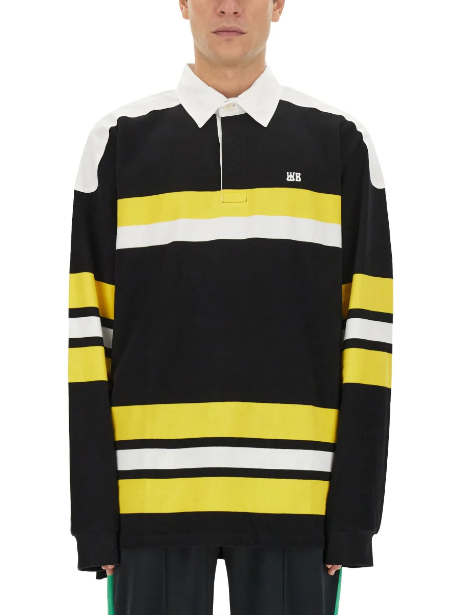 WALES BONNER Riff Organic Cotton Polo Shirt
