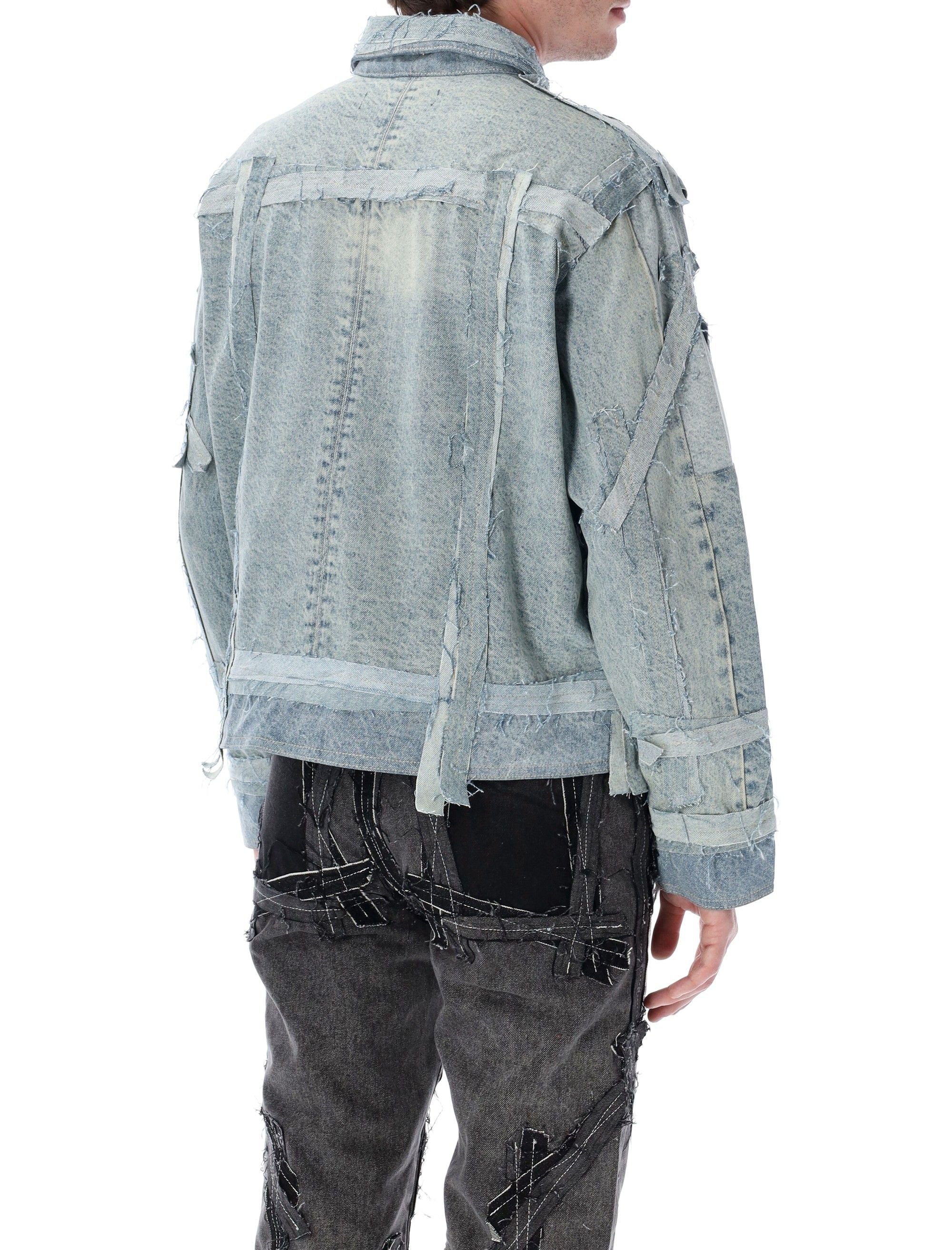 Who Decides War Mini Denim Unisex Coat - Image 2