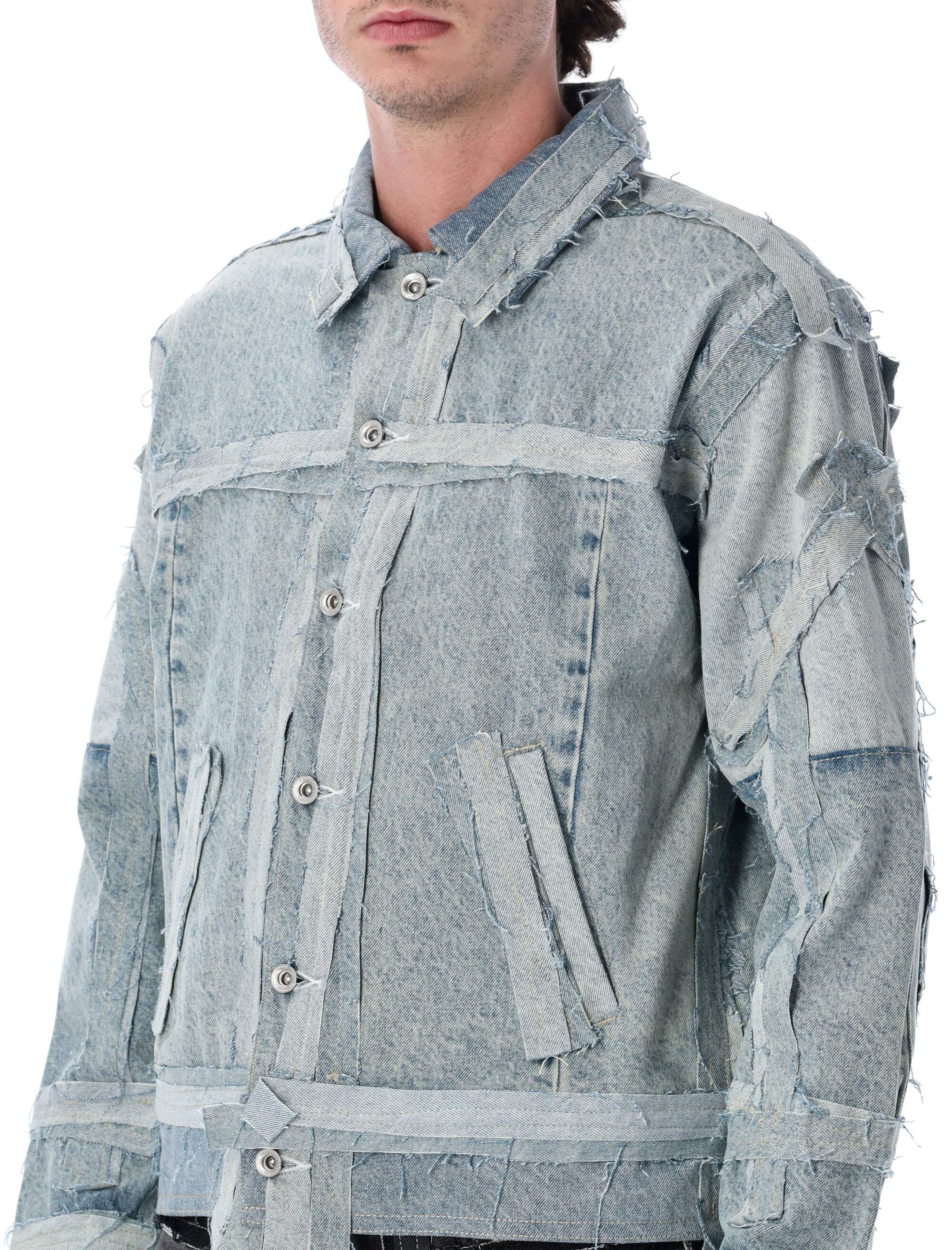 Who Decides War Mini Denim Unisex Coat - Image 3