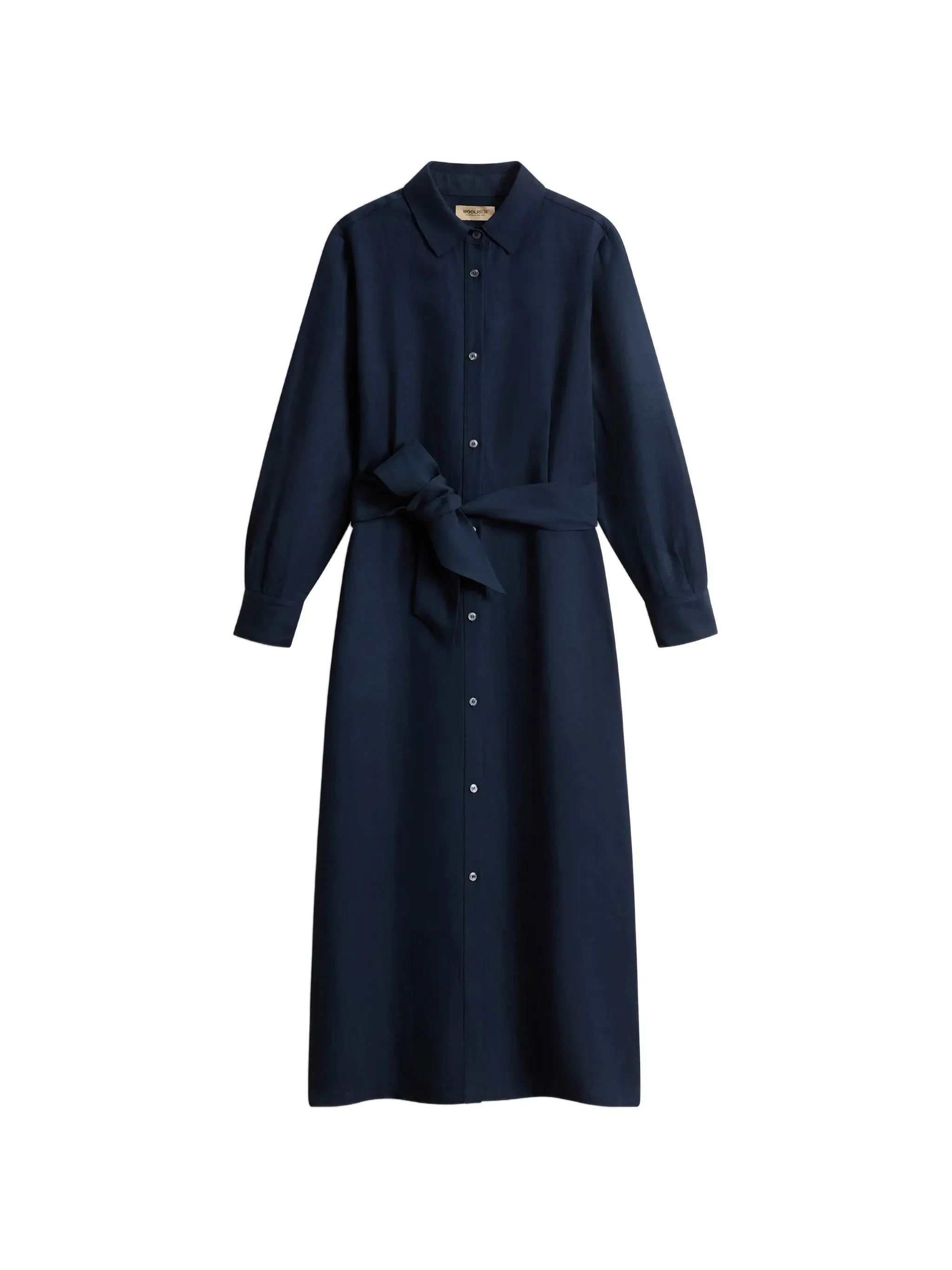Woolrich Linen Blend Button-Up Shirt with Matching Belt - Size S