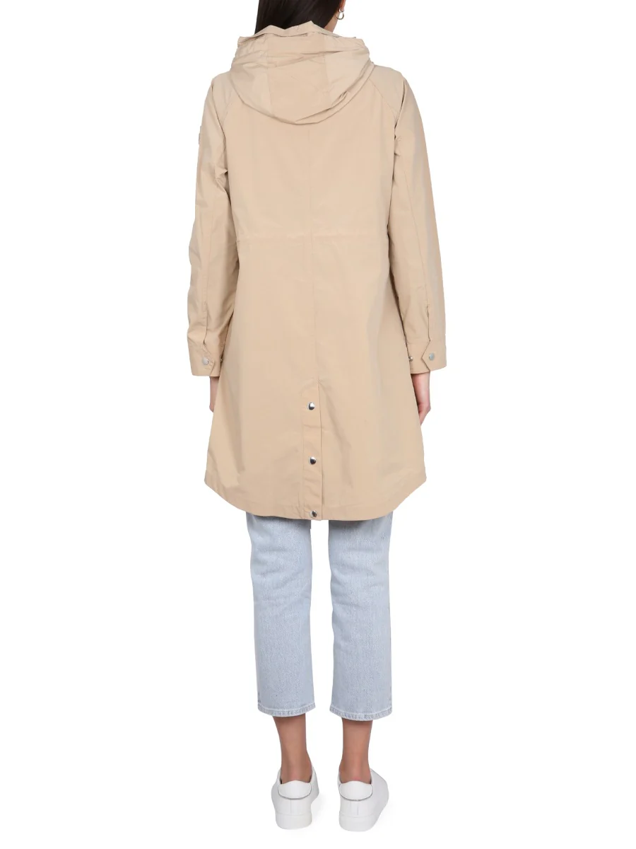 WOOLRICH Women's Long Summer Parka in Urban Touch Fabric with Hood - Image 3
