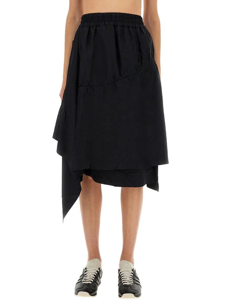 Y-3 Twill Asymmetrical Midi Skirt - Image 6