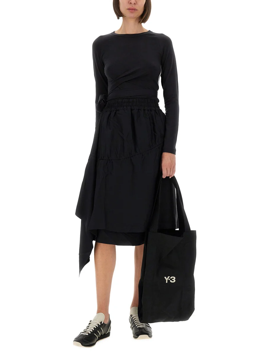 Y-3 Twill Asymmetrical Midi Skirt - Image 7