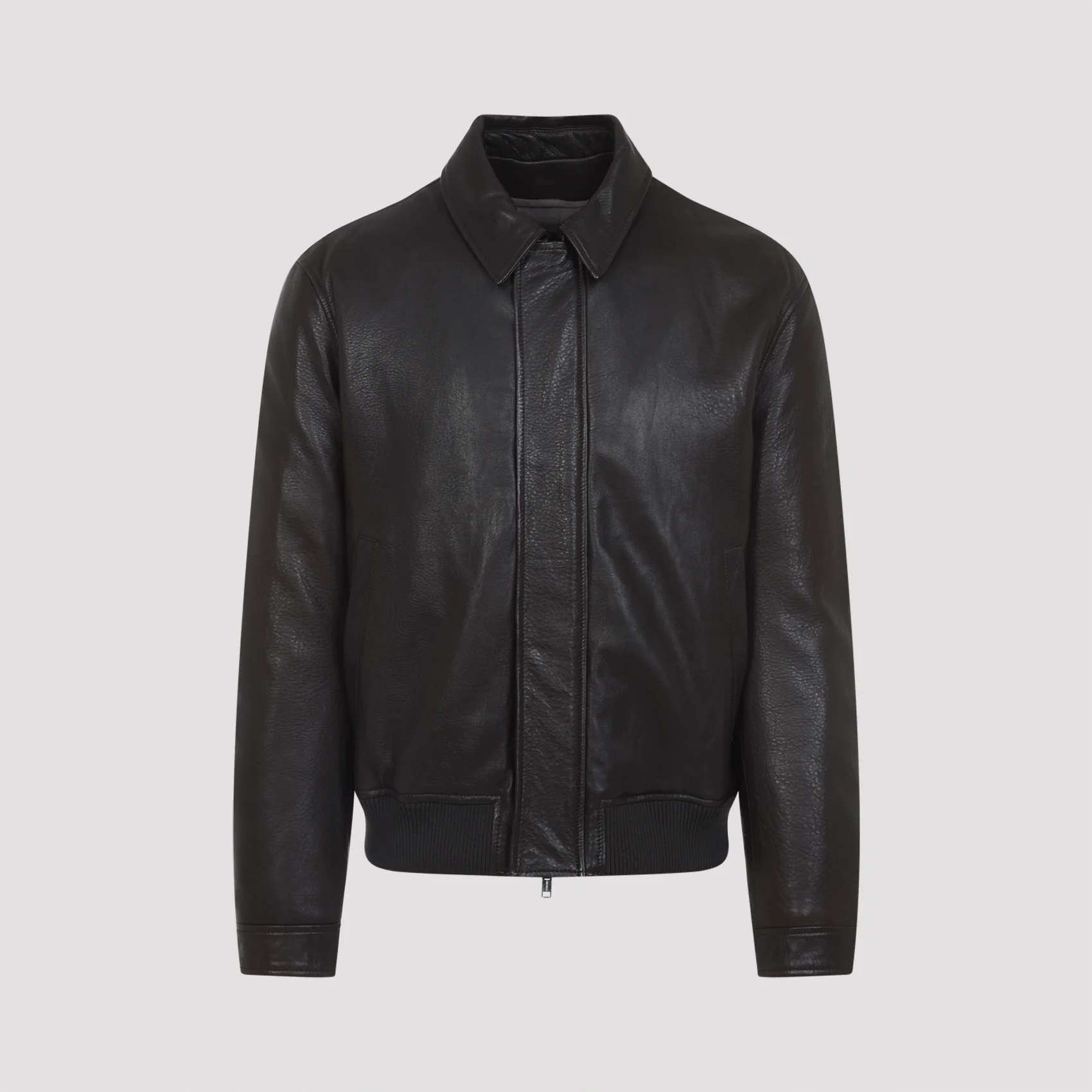 Yves Salomon Collared Lamb Skin Jacket