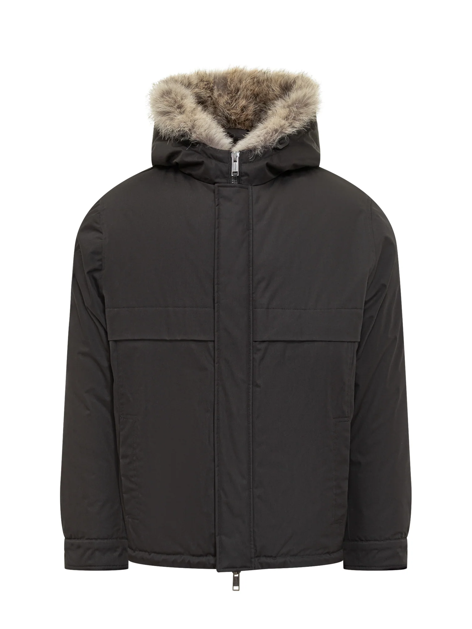 Yves Salomon Modern Down Jacket with Hood