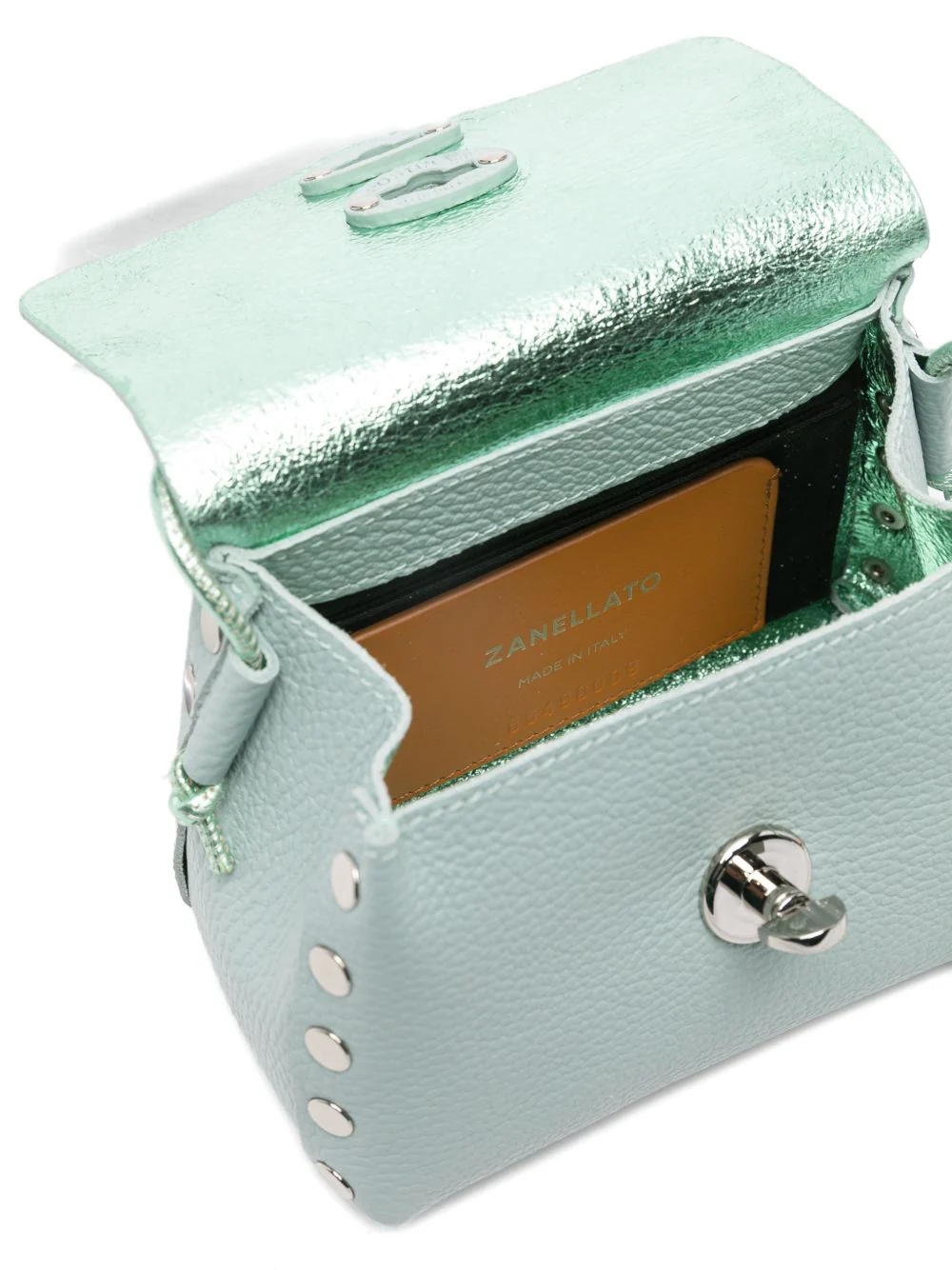 Zanellato Baby Postina Studded-embellished Tote Bag - Image 3