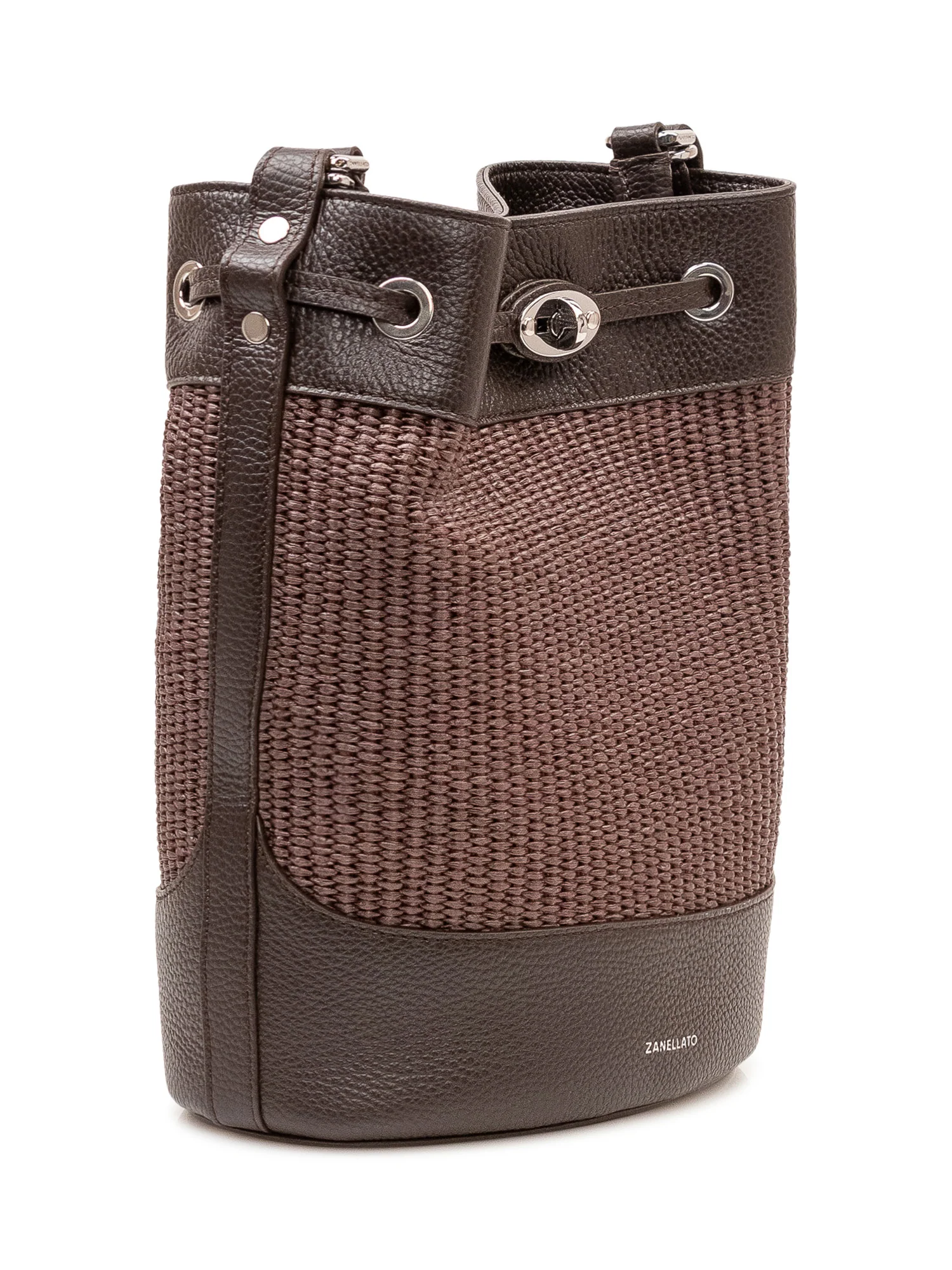 Zanellato Bucket Bag with Woven Detailing - Mini Size - Image 4