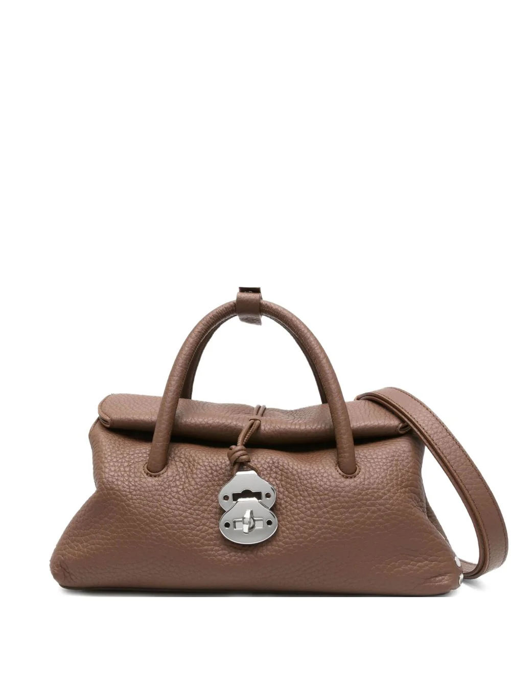 Zanellato Elegant Top Handle Bag with Silver-Tone Hardware and Twist-Lock Fastening - Image 6