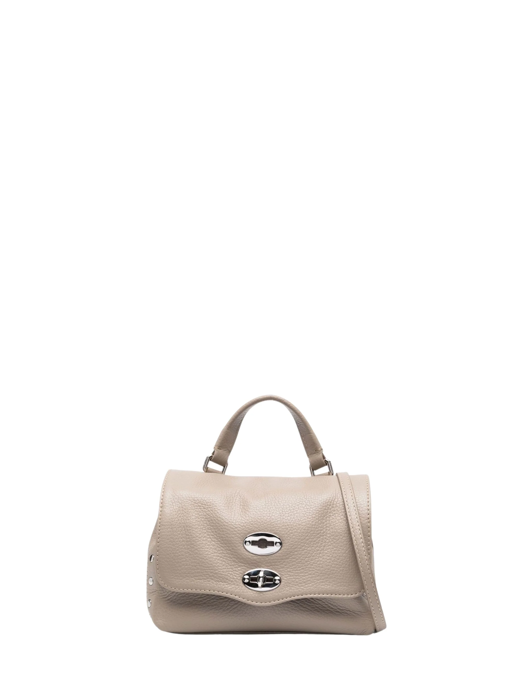 Zanellato Grained Texture Mini Shoulder Bag with Foldover Top