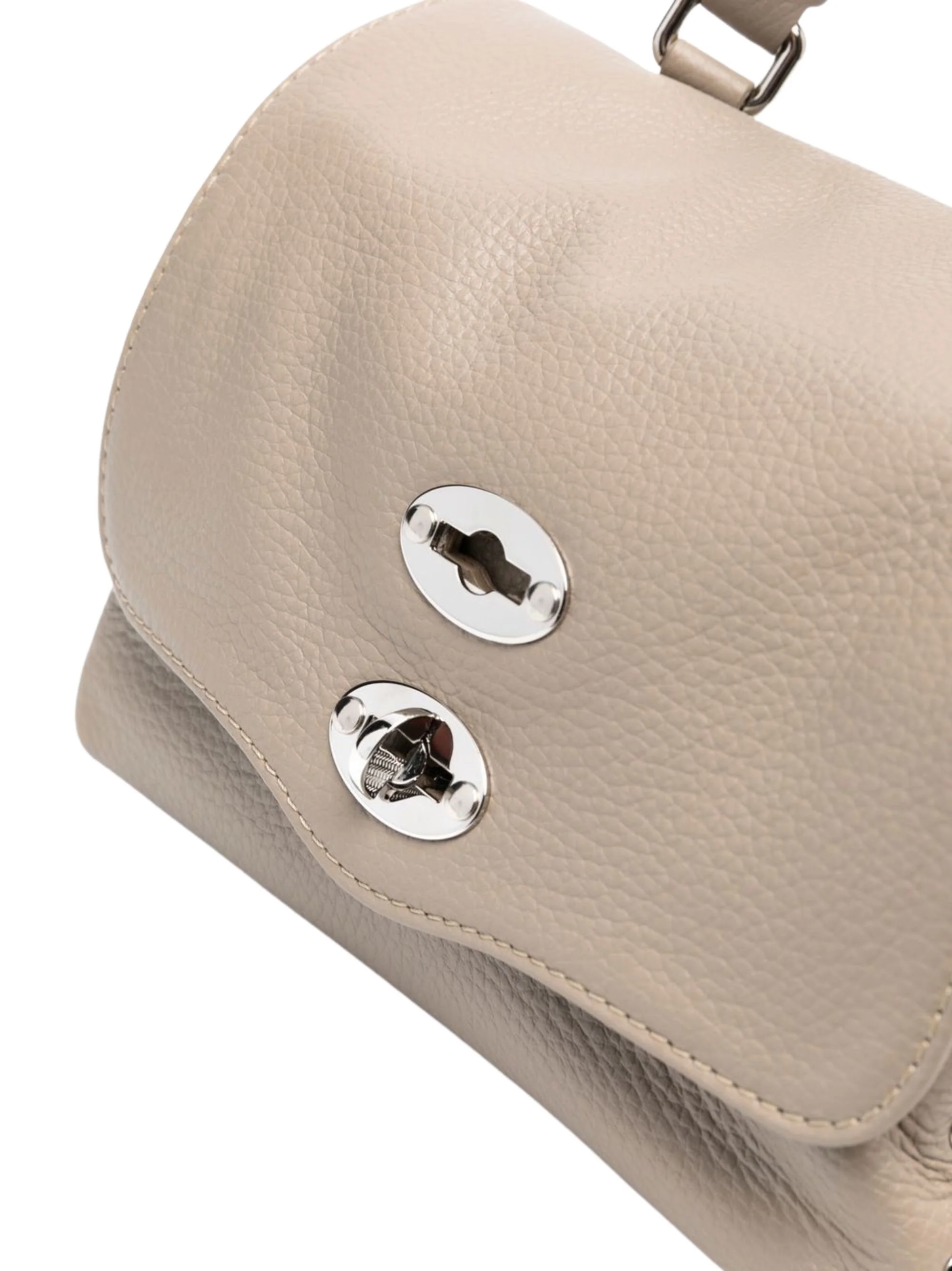 Zanellato Grained Texture Mini Shoulder Bag with Foldover Top - Image 3