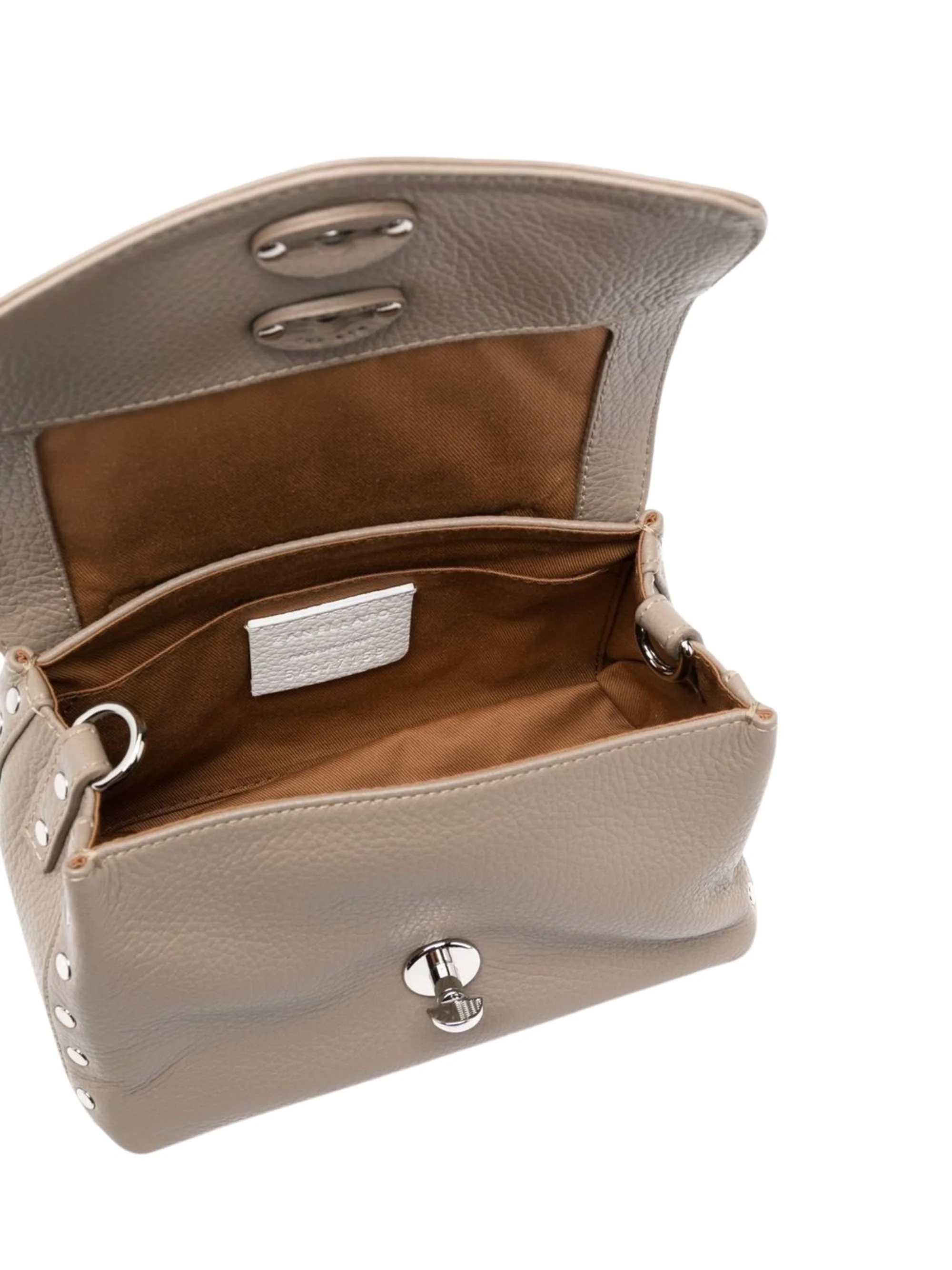 Zanellato Grained Texture Mini Shoulder Bag with Foldover Top - Image 4
