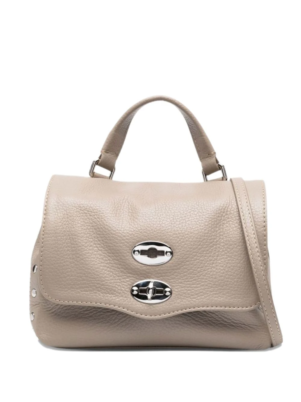 Zanellato Grained Texture Mini Shoulder Bag with Foldover Top - Image 5
