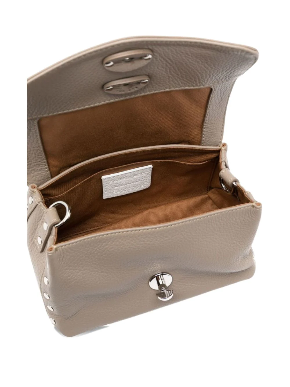 Zanellato Grained Texture Mini Shoulder Bag with Foldover Top - Image 7