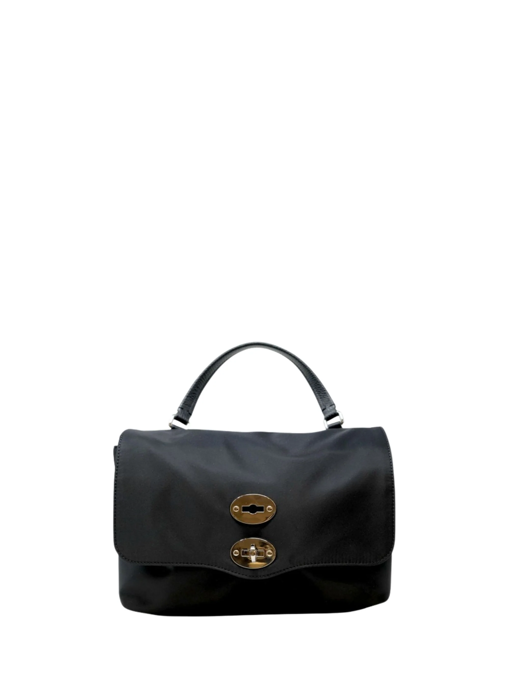 Zanellato Mini Top Handle Flap Bag with Twist-Lock Fastening