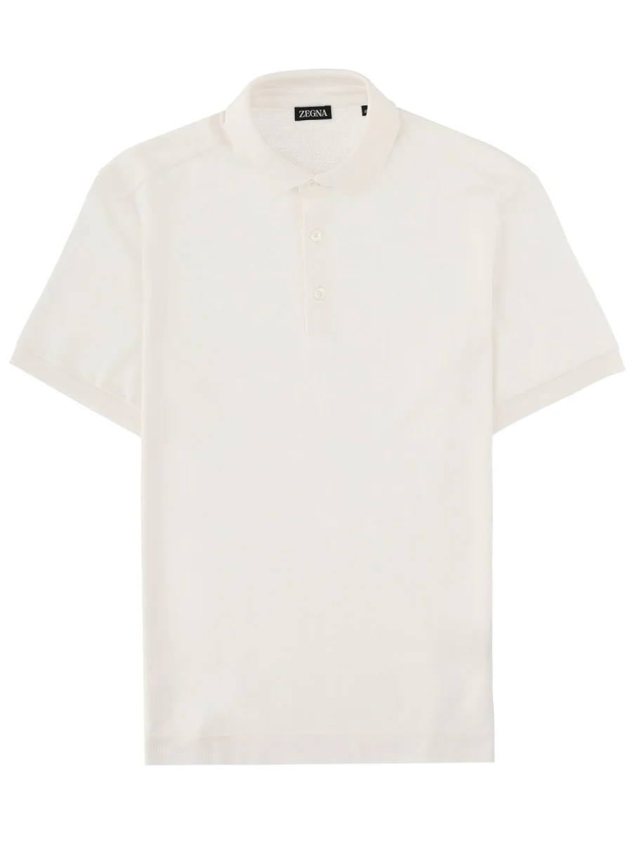 Zegna Classic Cotton and Silk Blend Polo Shirt