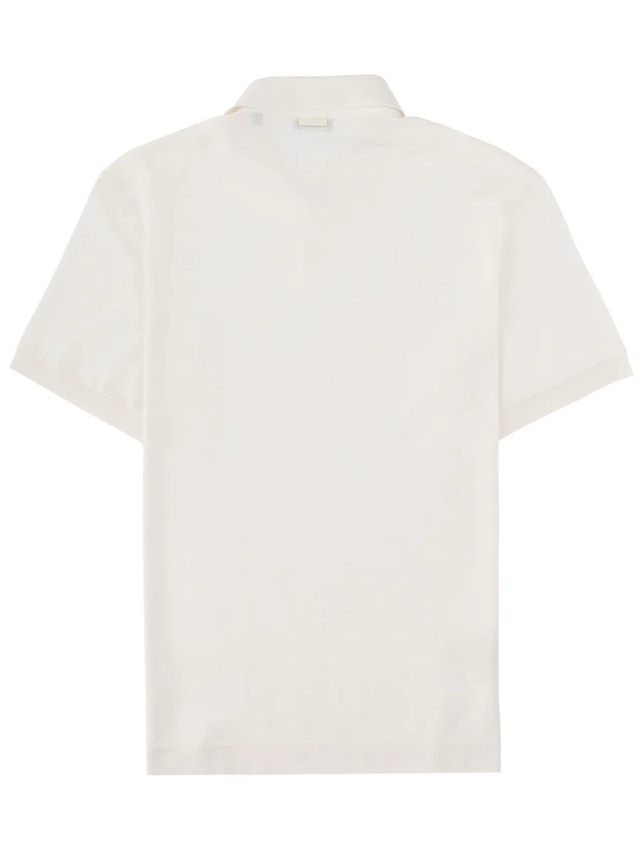 Zegna Classic Cotton and Silk Blend Polo Shirt - Image 2