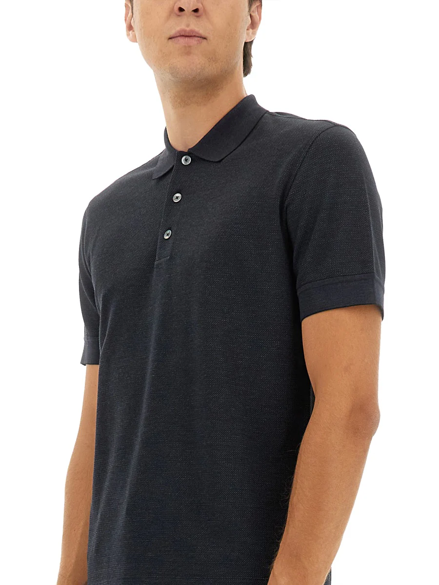 ZEGNA Cotton Blend Polo Shirt - Image 4