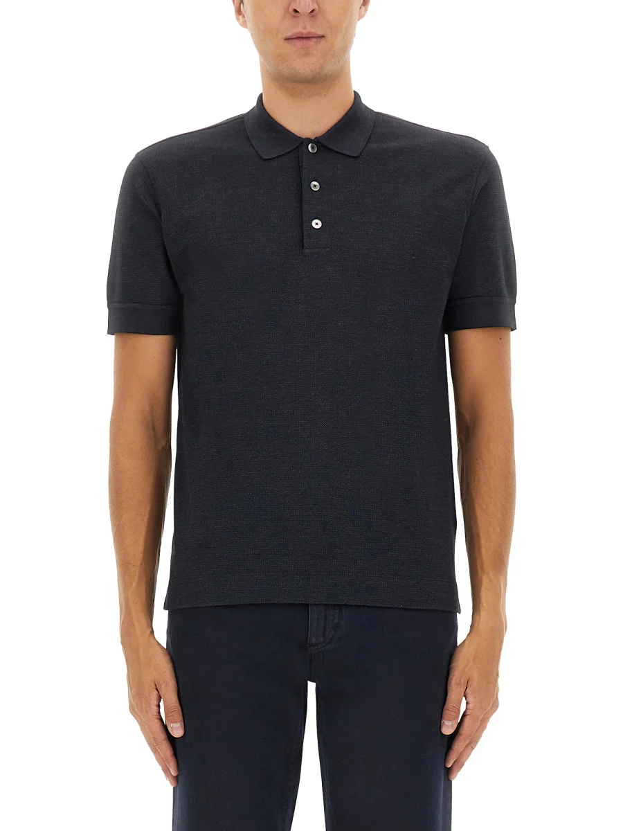 ZEGNA Cotton Blend Polo Shirt - Image 5