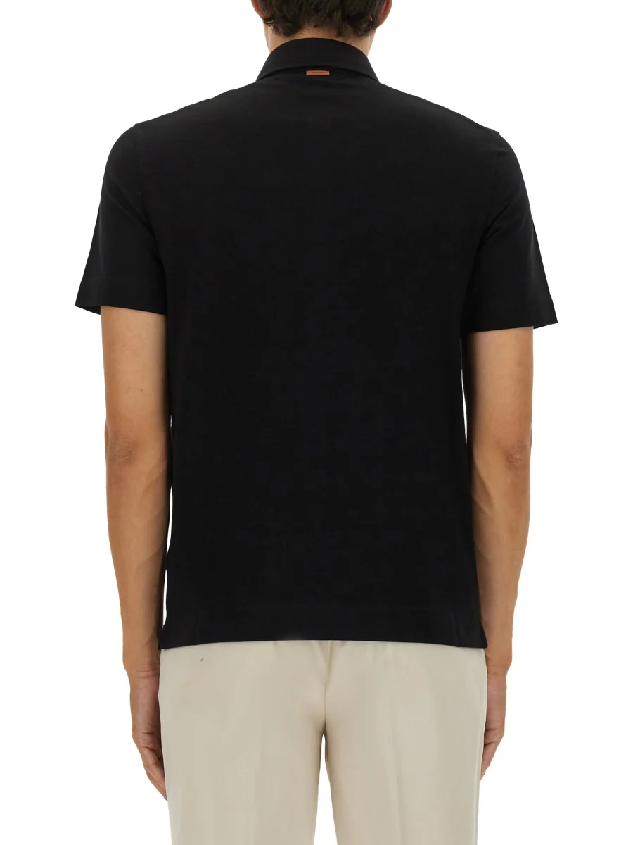 ZEGNA Cotton Polo Shirt with Pocket - Image 7