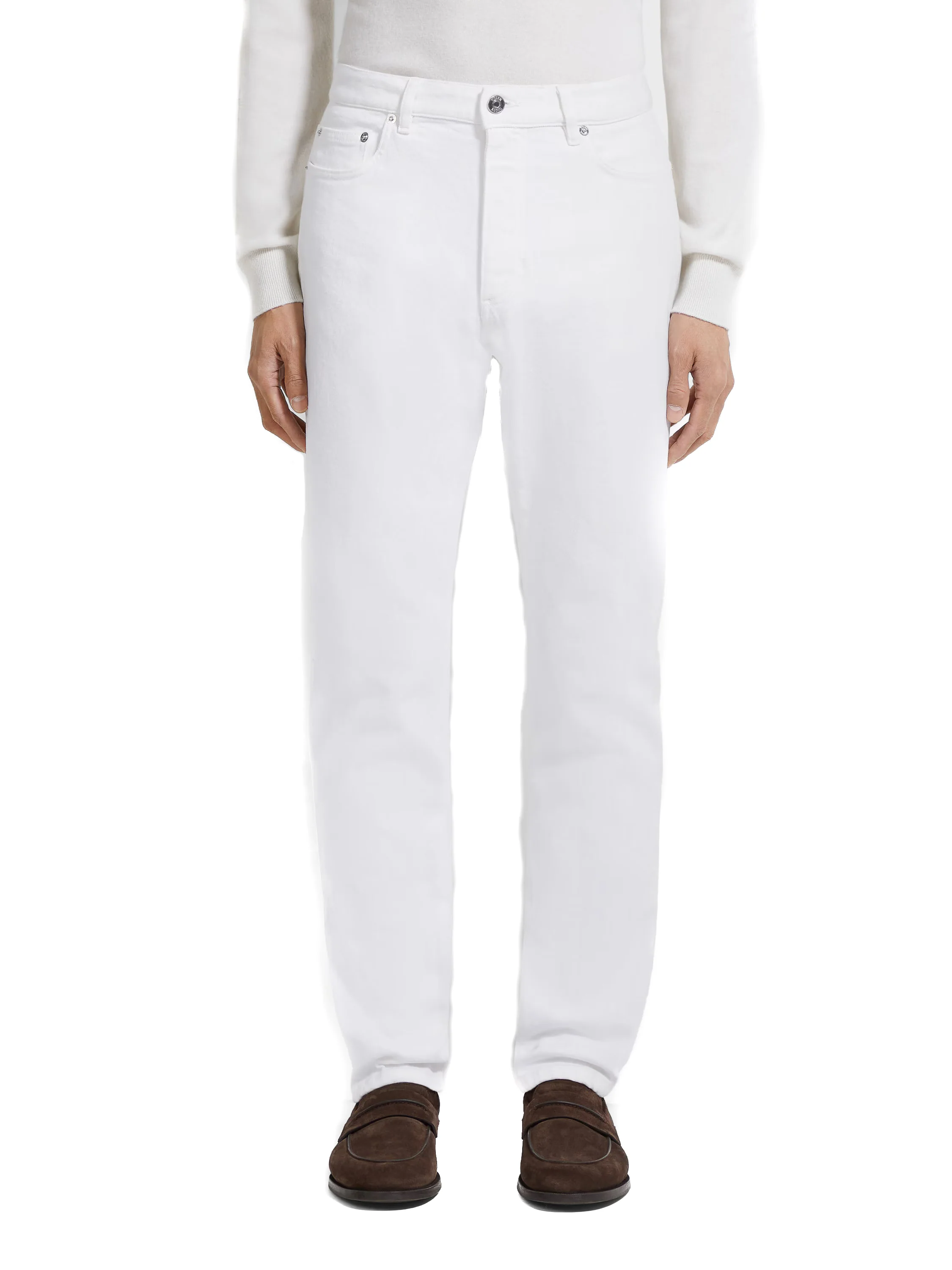 Zegna Men's Light and Natural Slim Fit Jeans