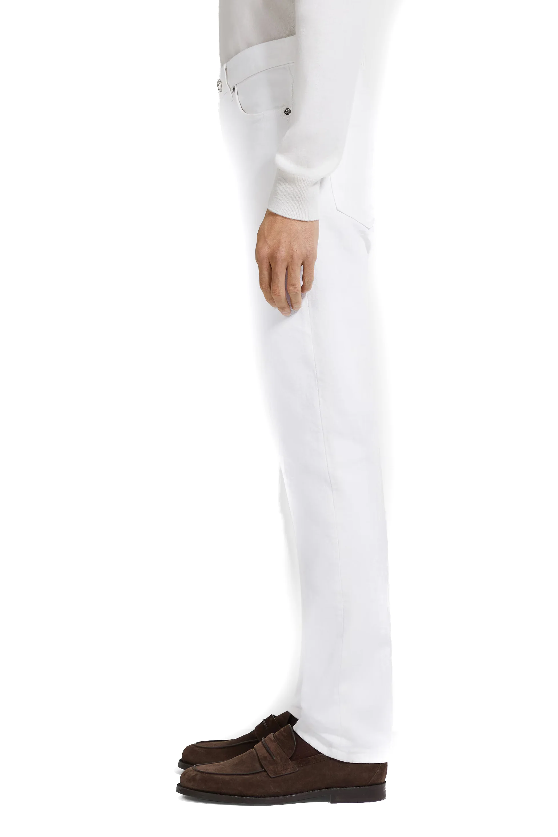 Zegna Men's Light and Natural Slim Fit Jeans - Image 2
