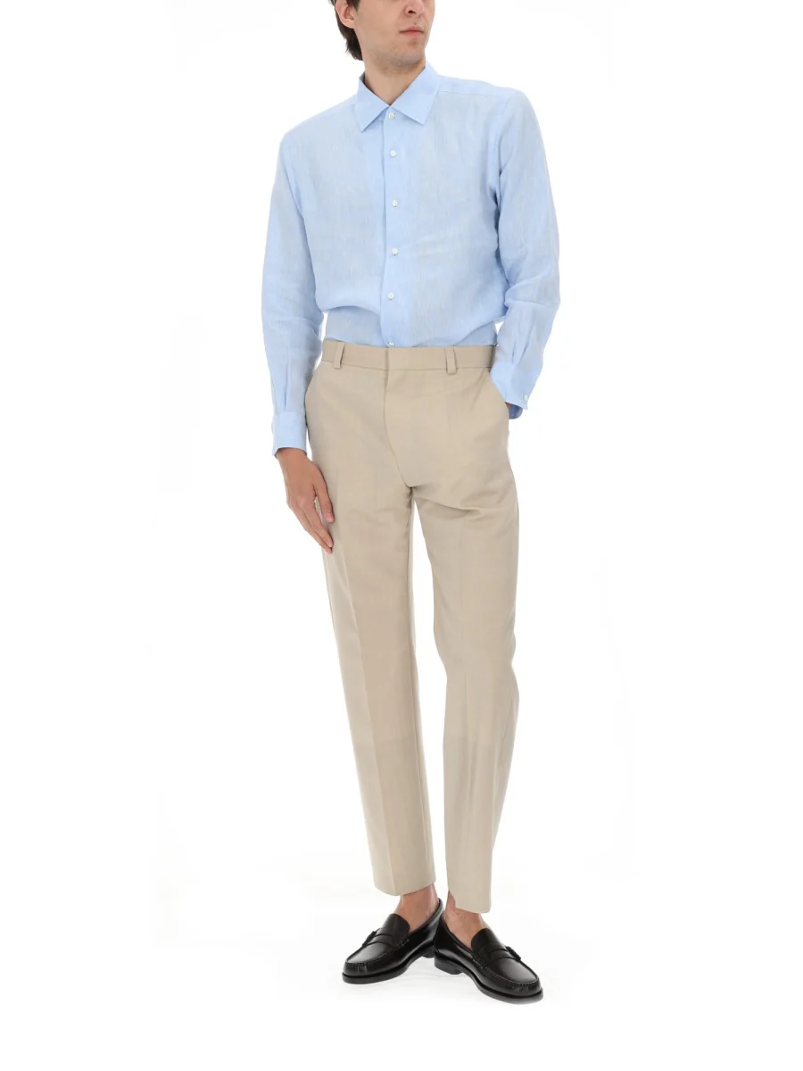 Zegna Men's Linen Button-Down Shirt - Image 2